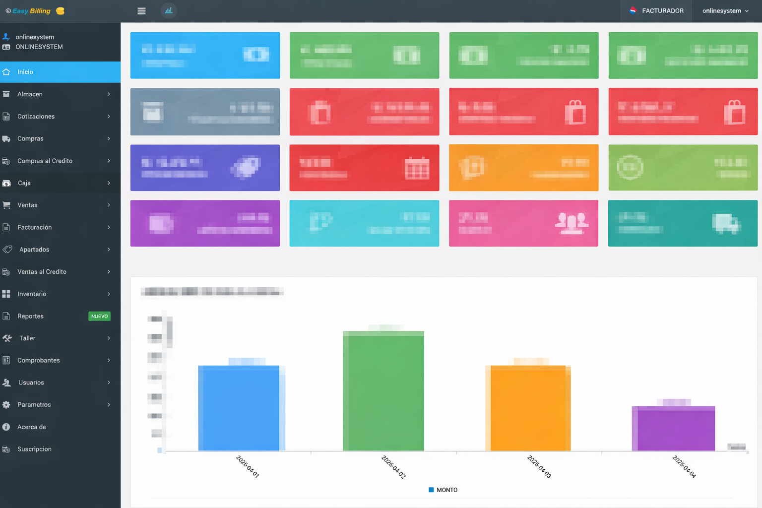 Dashboard Easy Billing